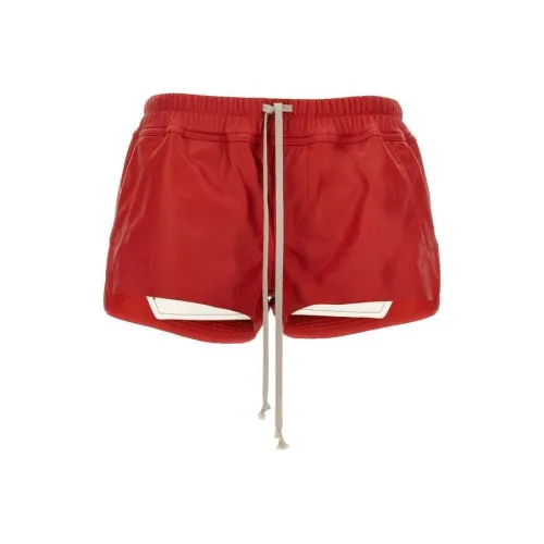 RICK OWENS Red Женские Повседневные шорты