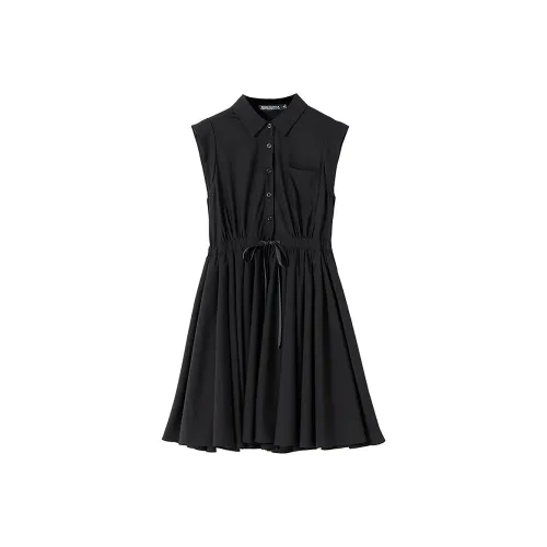 SOON FLOWER Без рукавов Платье Женское Черное