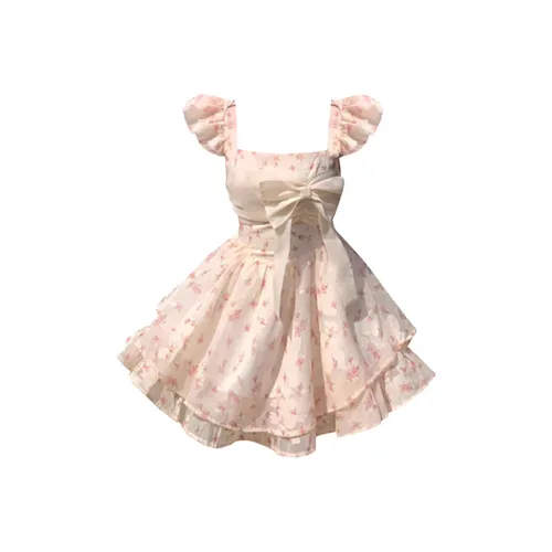 SYEEE WITH U Короткий рукав Платье Женское Цветочное Shadow Прогулка