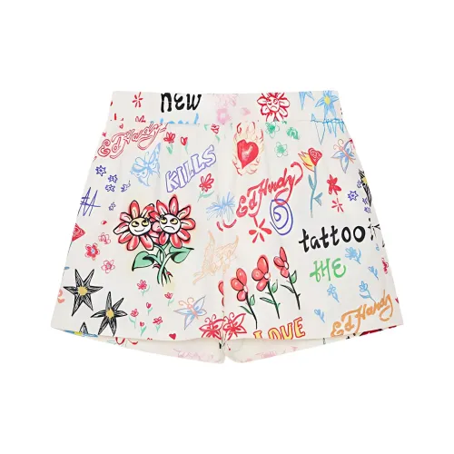 Ed Hardy Слоновая кость Женские Повседневные шорты