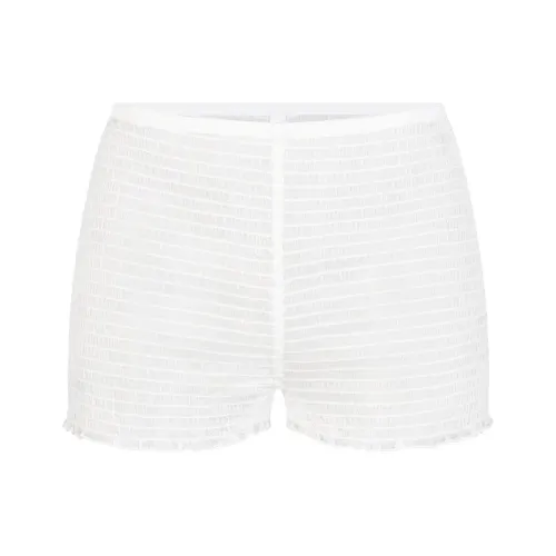 SKIMS Romance SMOCKED Короткие Повседневные Шорты Женские Снег Снег