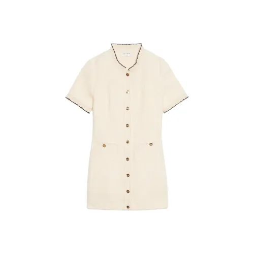 Sandro Короткий рукав Платье Женское Белое