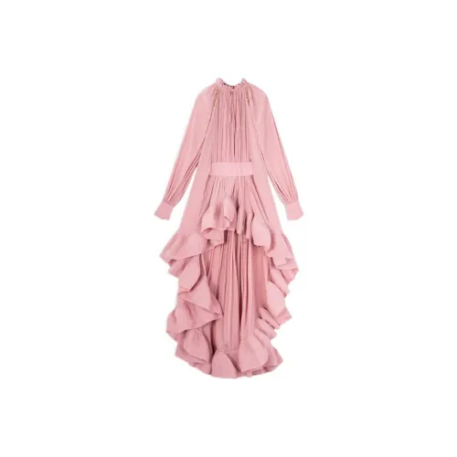 Lanvin Розовые Женские Длинные Платья с Рукавами