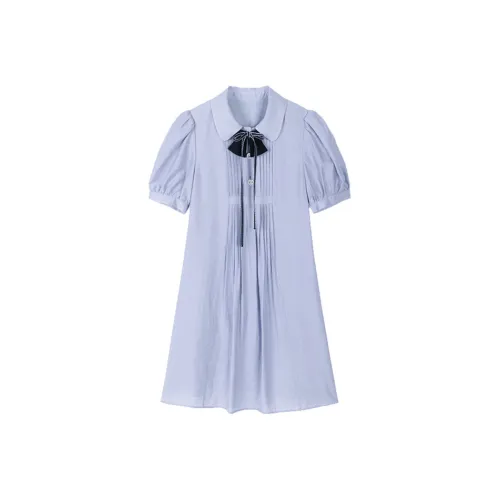 Pit Короткий рукав Платье Женское Светло-фиолетовое