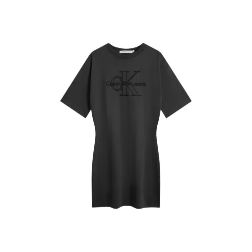 Calvin Klein BEH Длинный Лайм Женские Короткие Платья с Рукавами