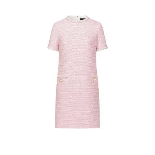 KARL LAGERFELD Короткий рукав Платье Женское Розовое