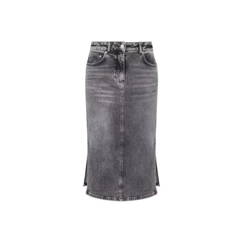 MOSCHINO Деним Длинная Юбка Женская Темно-Серый