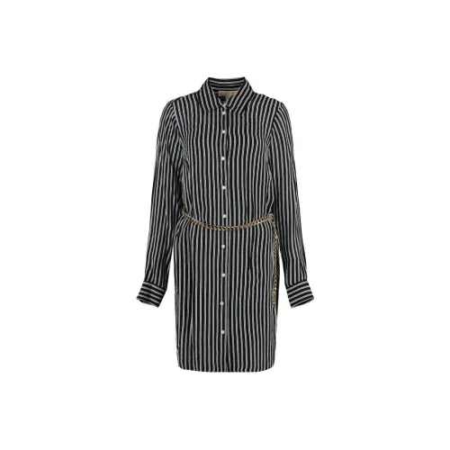 Michael Kors Черное Женское Длинное Платье с Рукавами