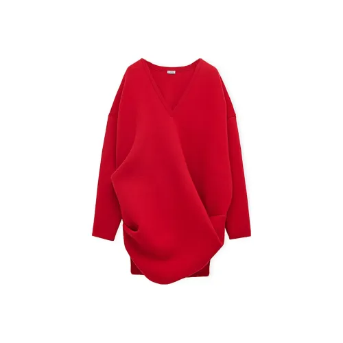 LOEWE Red Женские Длинные Рукава Платья