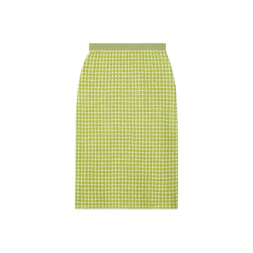 TORY BURCH SS24 KNIT Длинная Юбка Женская Мятно-Зеленая