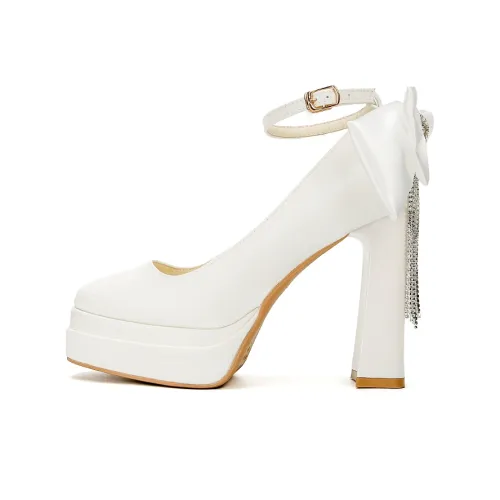 Lanza Грубый каблук Высокие каблуки Женские Белые