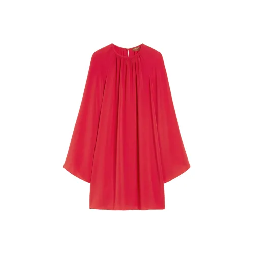 MaxMara Studio Длинное платье с длинными рукавами женское красное