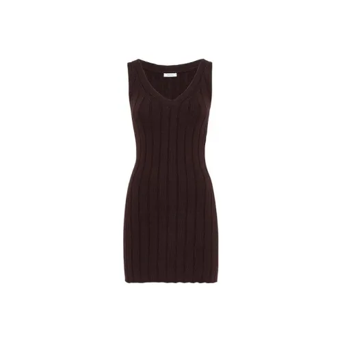 Ferragamo Коричневые Женские Платья без рукавов