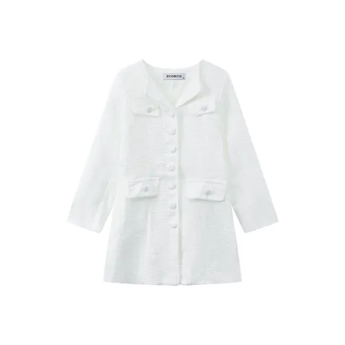 ZCDECO Длинное платье с длинными рукавами женское белое