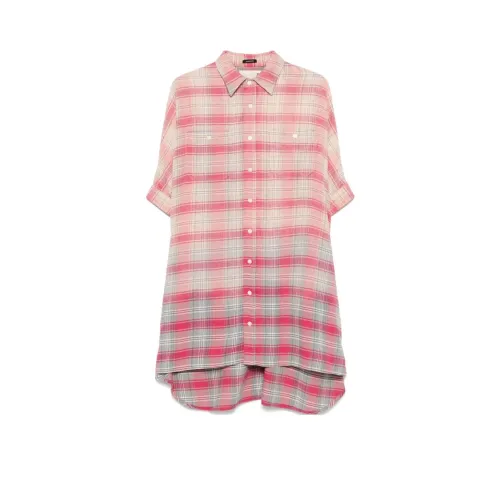 R13 SS25 Короткий рукав Платье Женское Фиолетовый Розовый