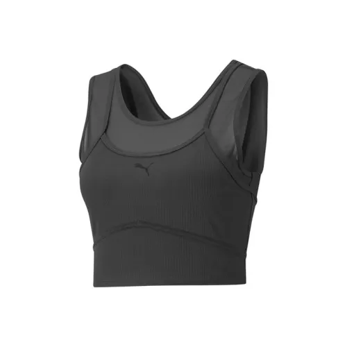 PUMA STUDIO Черные Женские Спортивные майки без рукавов