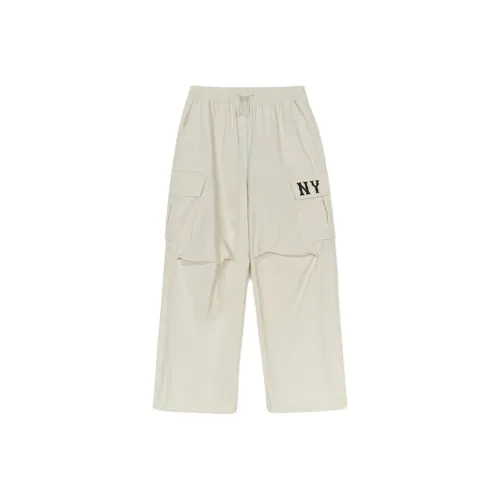 Mlb Base Logo New York Yankees Cargo Pants Women's Linen Cream