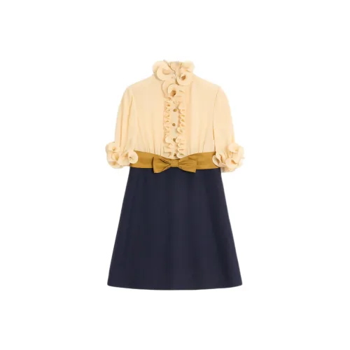 Valentino SS25 Короткий рукав Платье Женское Синий