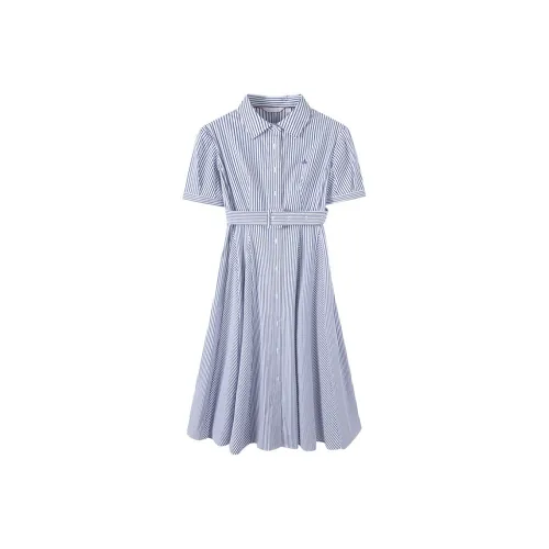 NAVIGARE Короткий рукав Платье Женское Кляйн-синий