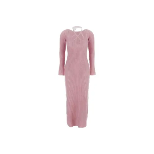 Blumarine Розовые Женские Длинные Платья с Рукавами