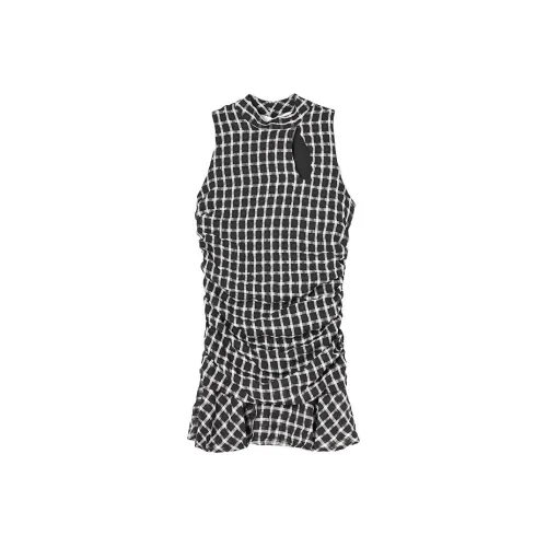 YITOUAGUA Черное Женское Платье без Рукавов