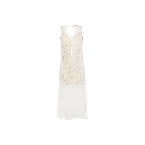 TWINSET Milano SS24 Sleeveless Dress Women's White