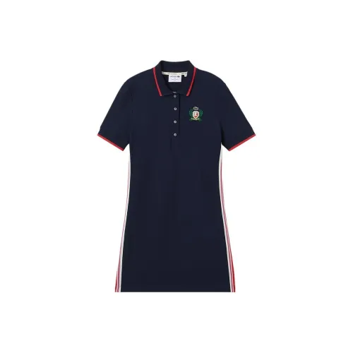 LACOSTE 166/Темно-синий Женские Короткие Платья с Рукавами