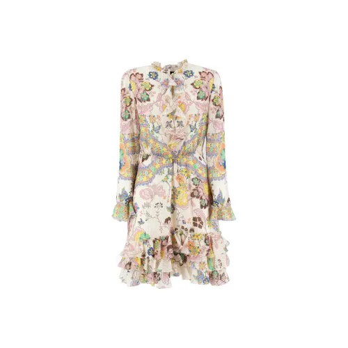 ETRO Многоцветные Женские Длинные Платья с Рукавами
