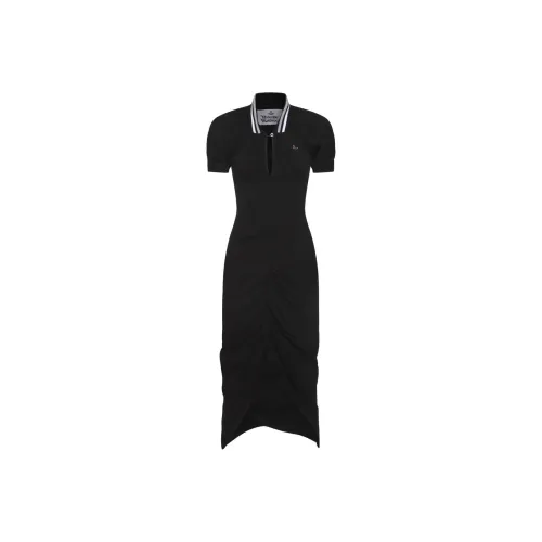 Vivienne Westwood Black Женские Короткие Платья с Рукавами