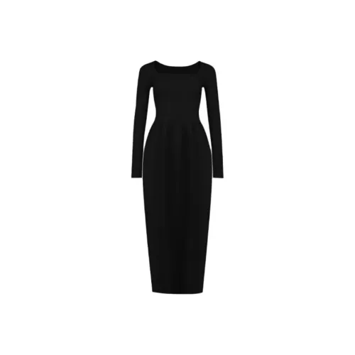 ZHIZHI Длинное платье с длинными рукавами женское