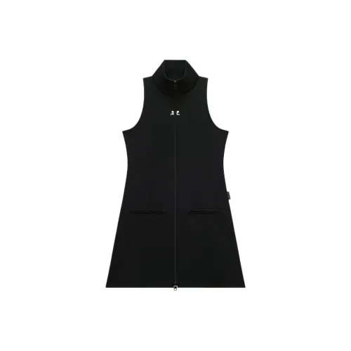 COURREGES SS24 INTERLOCK Tracksuit Платье Без рукавов Платье Женское Черное