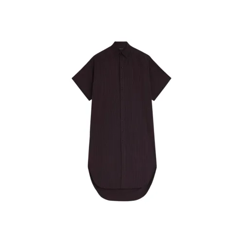 Phoebe Philo Короткий рукав Платье Женское Темно-фиолетовое