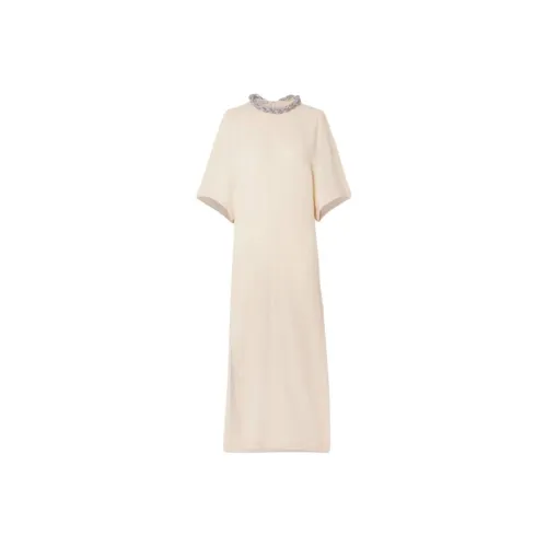STELLA MCCARTNEY Бежевые Женские Короткие Платья с Рукавами