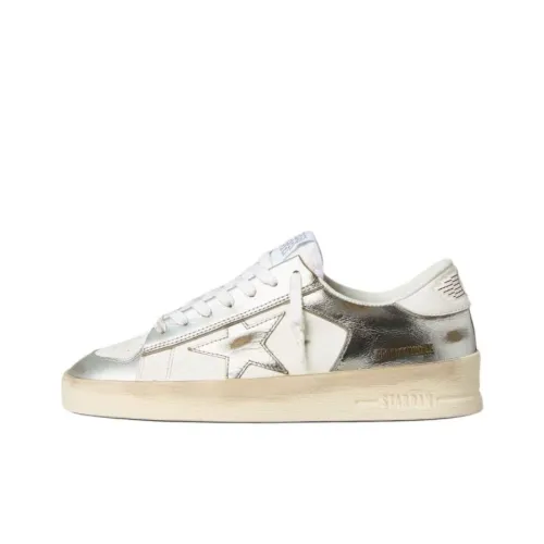 Golden Goose Stardan Низкие Кроссовки для скейтбординга Женские Серебряные