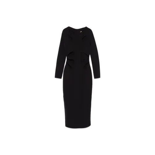 CULT GAIA Длинное платье с длинными рукавами женское черное