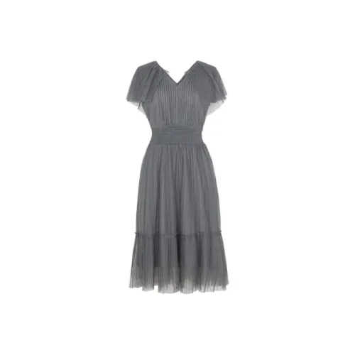 XG SS24 Короткий рукав Платье Женское Темно-серый