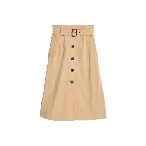WEEKEND MaxMara Желтая Женская Повседневная Длинная Юбка