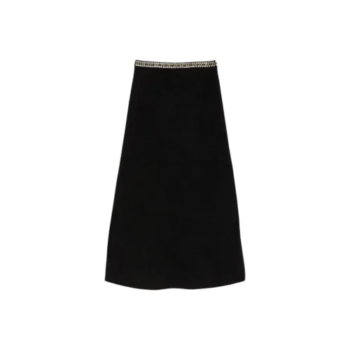 Sandro KNIT Длинная Юбка Женская Черная