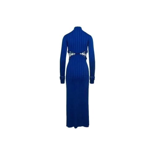 DION LEE Blue Женские Длинные Платья с Рукавами