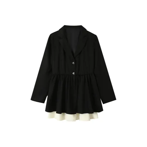 PAZZO Длинное платье с длинными рукавами женское черное