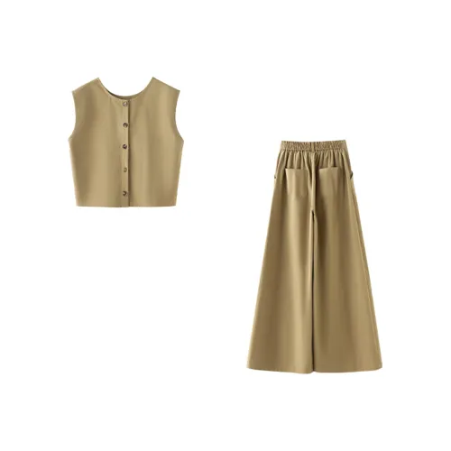 IDLE SOUL Повседневный костюм женский хаки