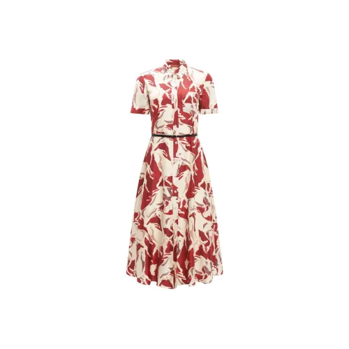 Altuzarra Red Женские Короткие Платья с Рукавами