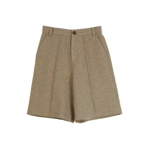 ELLE Повседневные шорты женские хаки зеленый