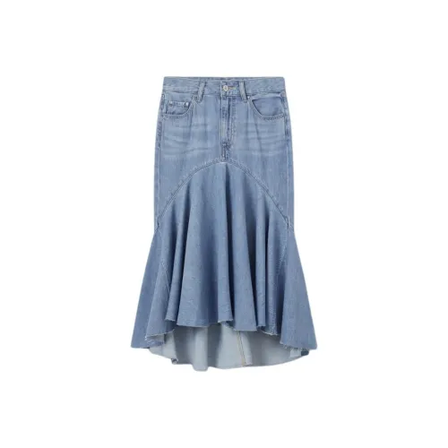 Levi's Деним Длинный Юбка Женская Светло-Синий