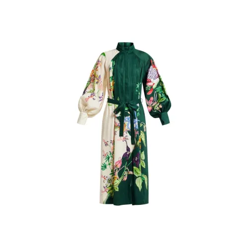 ALEMAIS FW24 Длинное платье с длинным рукавом женское многоцветное