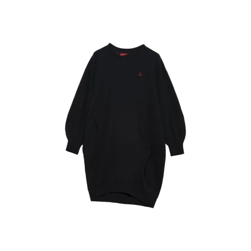 Vivienne Westwood Black Женские Длинные Рукава Платья