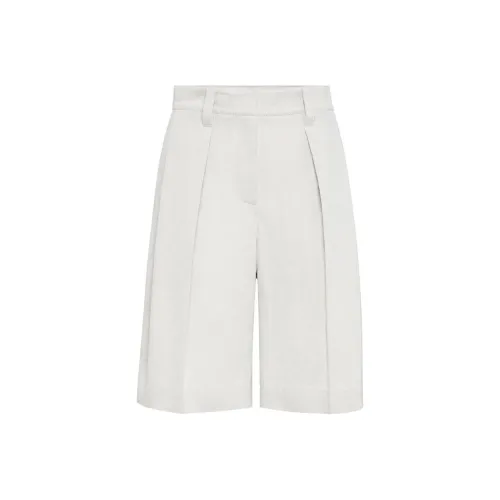 Brunello Cucinelli Белые Женские Повседневные Шорты