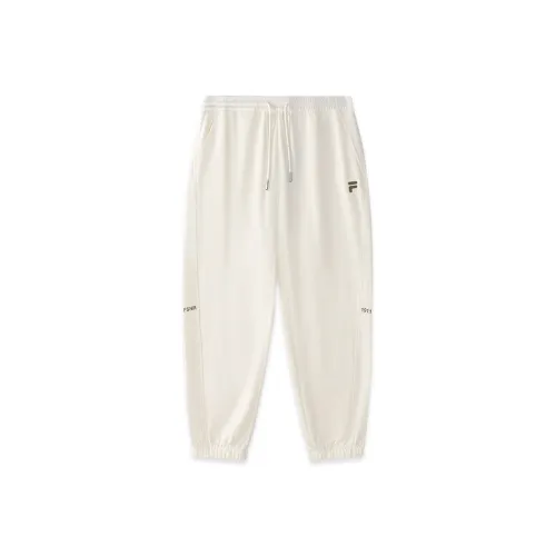 FILA FUSION Вязаные тренировочные брюки женские цвет облачно-белый