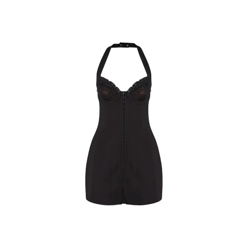 I.AM.GIA BRI Мини Платье Slip Платье Женское Черное