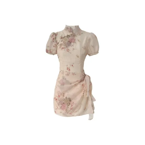 IQC Короткий рукав Платье Женское Цвет на изображении